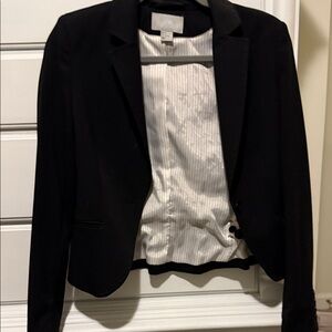 H&M Black Jacket with Pinstripe Detail